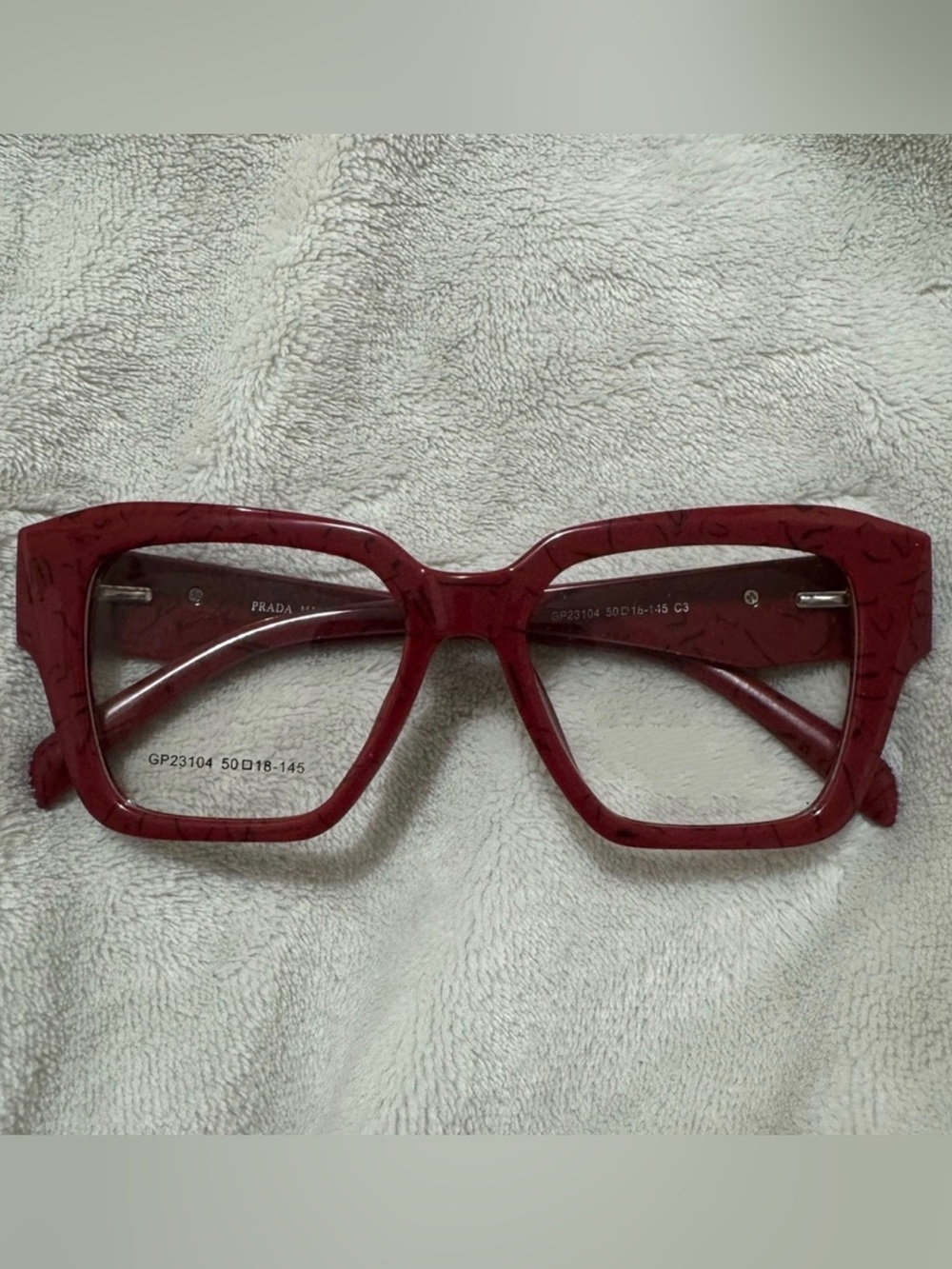 Etruscan Marble Red Eyeglasses Frame